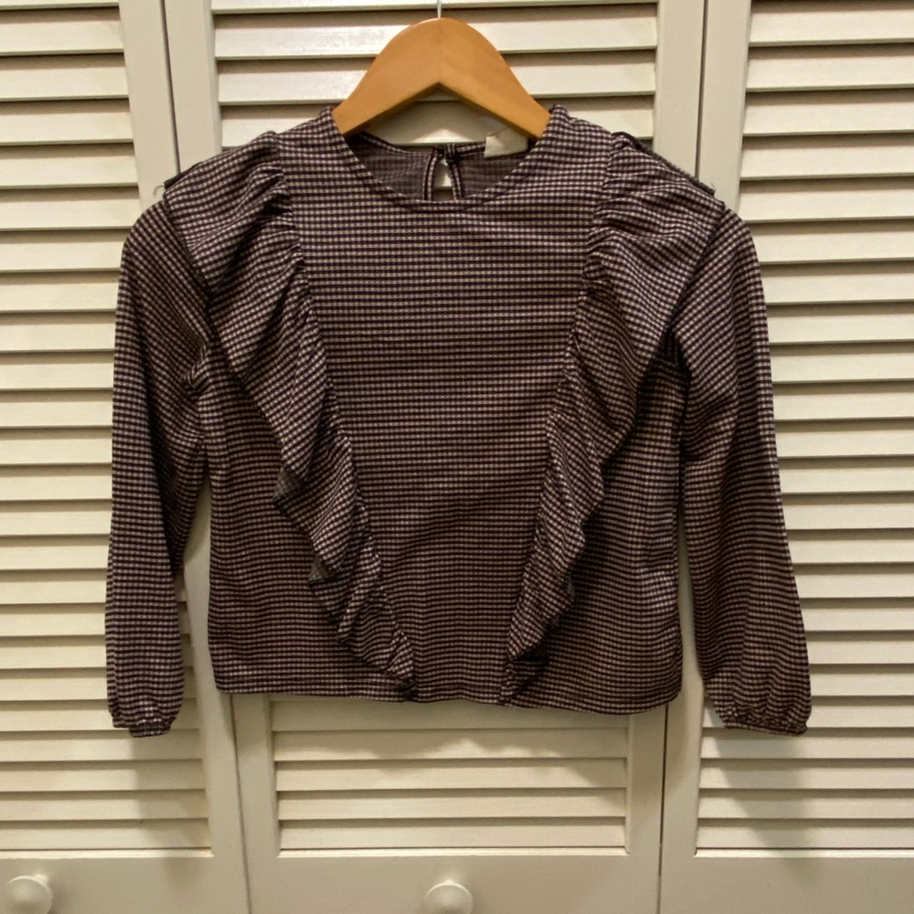 Zara, checkered blouse, great for holidays